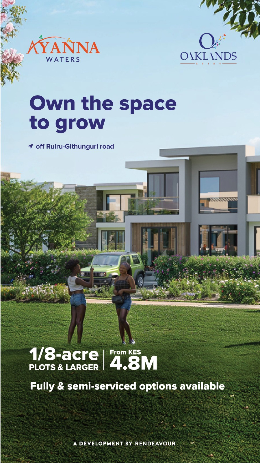 Oaklands Ruiru plots for sale